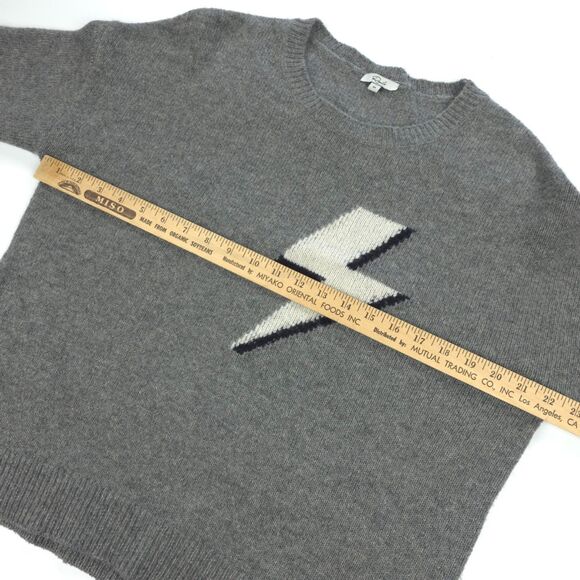 RAILS Virgo Cashmere Wool Sweater Bolted Intarsia Minimal Lounge - Picture 3 of 7